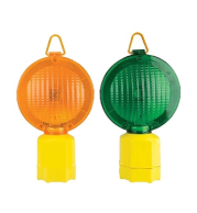 Traffic Warning Light | LED Amber Beacon for Cones/Poles | Flashing/Steady Modes, Weather‑Resistant, Battery Powered
